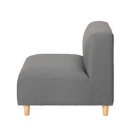 【軒先渡し】オフィスラウンジ アームレスソファ 幅800mm グレー 284859 1台（直送品）