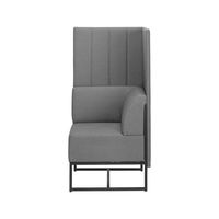 【アウトレット】【軒先渡し】パネルソファ 左肘 幅730mm グレー 285245 1台（直送品）