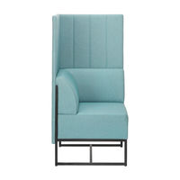 【軒先渡し】パネルソファ 右肘 幅730mm ミントブルー 285290 1台（直送品）