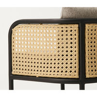 【車上渡し】桜屋工業 RESTAREA ハミルトン 屋外設置可 ガーデンソファ M 1人掛 幅610mm ブラック×グレー 1台（直送品）