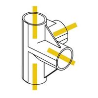 スペーシア プラスチックジョイント(コーナー用) PJ-100AM フォレストグリーン 1セット(15個)（直送品）