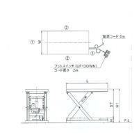 ハマコSS ボールネジ電動式テーブルリフト ML-150-56R-200V 1台（直送品）