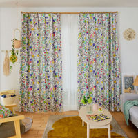 スミノエ デザインライフ セミオーダー カーテン フルーツトリ 2300×1600mm グレー 1セット(2枚入)（直送品）