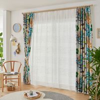 スミノエ デザインライフ セミオーダー レースカーテン ナミナミボイル 2200×1240mm ホワイト 1セット(2枚入)（直送品）