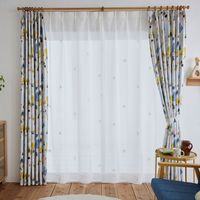 スミノエ デザインライフ セミオーダー レースカーテン イエティボイル 1500×1340mm ライトベージュ 1セット(2枚入)（直送品）