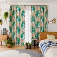 スミノエ デザインライフ セミオーダー カーテン ハンキング 1100×1050mm ベージュ 1セット(2枚入)（直送品）