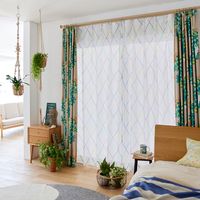 スミノエ デザインライフ セミオーダー レースカーテン アーガイルボイル 1800×940mm ミックス 1セット(2枚入)（直送品）