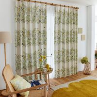 スミノエ デザインライフ セミオーダー カーテン ミチクサ 1600×2450mm ベージュ 1セット(2枚入)（直送品）