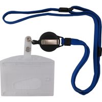 アイ・エス IDカードリール名札 ハード チャック無 青 ITN-IDH-BU 1枚