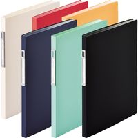 リヒトラブ noie-style クリヤーブック<オープンポケット> A4 16ポケット ネイビー N7675-11 1冊