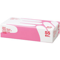 アスクル プラスチックグローブ PF クリア SS AK2121SS 1箱（100枚入）  オリジナル（わけあり品）