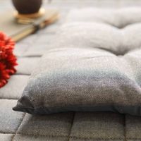 1枚 デニム調 シートクッション ブラック 約43×43cm 座布団 インテリア かわいい おしゃれ インディゴ 在宅ワーク 事務所 車（直送品）