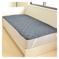 3枚 デニム調 敷パット ネイビー 約100×205cm かわいい おしゃれ インディゴ 寝具 シーツ 綿 敷パッド ベッドパッド 洗える（直送品）