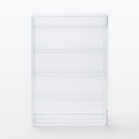 無印良品 アクリルネックレス・ピアスケース 見開きタイプ 約幅17.5×奥行8.8×高さ25cm 良品計画