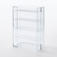 無印良品 アクリルネックレス・ピアスケース 見開きタイプ 約幅17.5×奥行8.8×高さ25cm 1セット（2個） 良品計画
