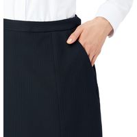 カーシーカシマ AIR SWING SUITS “BRIGHT” セミタイトスカート ブラックストライプ 15号 EAS867 1着