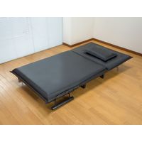 ファミリー・ライフ 省スペース 3WAY ソファベッド ワイド ブラック 0410510 1台（直送品）