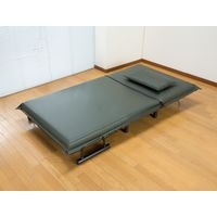 ファミリー・ライフ 省スペース 3WAY ソファベッド ワイド グリーン 0410530 1台（直送品）