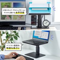 サンワサプライ 卓上スタンド(高さ調整・1本支柱タイプ) PDA-STN66BK 1個