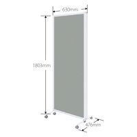 トーカイスクリーン 折りたたみ3連スクリーン 幅1884×奥行476×高さ1803mm 抗菌 グレー SAN-1818 グレー 1台（取寄品）