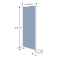 トーカイスクリーン 折りたたみ3連スクリーン 幅1884×奥行476×高さ1803mm 抗菌 ブルー SAN-1818 ブルー 1台（取寄品）