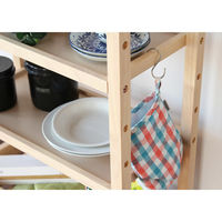 ICHIBA スープスリムワゴン 3段 幅590×奥行275×高さ720mm ナチュラル W-3347NA 1台（直送品）