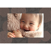 マッチングジャパン ウォールステッカー 写真立て フォトフレーム シール「ラナンキュラス/ブラウン」1セット CO-10052-AS 1枚（直送品）