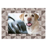 マッチングジャパン ウォールステッカー 写真立て フォトフレーム シール「幾何学ウッド/ブラウン」１セット(２枚本) CO-10045-AS2（直送品）