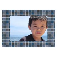 マッチングジャパン ウォールステッカー 写真立て フォトフレーム シール「タイル/ネイビー」1セット CO-10059-AS 1枚（直送品）