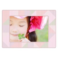 マッチングジャパン ウォールステッカー 写真立て フォトフレーム シール「木のパズル/ピンク」1セット CO-10069-AS 1枚（直送品）