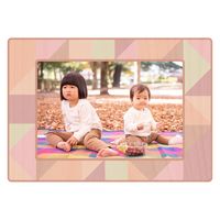 マッチングジャパン ウォールステッカー 写真立て フォトフレーム シール「木のパズル/オレンジ」1セット CO-10070-AS 1枚（直送品）