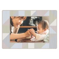 マッチングジャパン ウォールステッカー 写真立て フォトフレーム シール「木のパズル/カーキ―」１セット(２枚本) CO-10071-AS2（直送品）