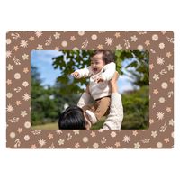 マッチングジャパン ウォールステッカー 写真立て フォトフレーム シール「小花/ブラウン」1セット CO-10074-AS 1枚（直送品）