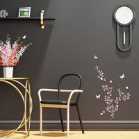 マッチングジャパン ウォールステッカー 手軽にDIY 転写タイプ「ツタに集まる蝶々/ピンク」 CO-10082-AS 1枚（直送品）