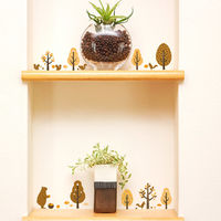 マッチングジャパン ウォールステッカー 手軽にDIY シールタイプ「森の収穫祭/ブラウン」 CO-10084-AS 1枚（直送品）