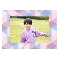 マッチングジャパン ウォールステッカー 写真立て フォトフレーム シール「トライアングル/パープル」1セット CO-10038-AS 1枚（直送品）