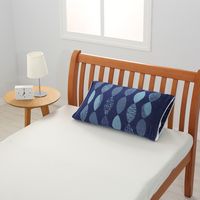 西川 のびのびタオルピローケース 約34×64cm 北欧調 チェック ネイビー XT62186598 1枚（直送品）