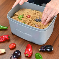 保存容器 フードコンテナ エンバランス 角型 3500ml 日本製 グレー 5個