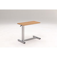 【軒先渡し】大和通商 昇降テーブル 幅800×奥行400×高さ650～950mm ライトブラウン×シルバー DW-1320A 1台（直送品）