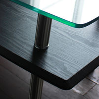 【軒先渡し】あずま工芸 ブリーズ ガラスリビングテーブル 幅1100×奥行550×高さ410mm ブラック GLT-2329 1台（直送品）