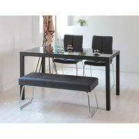 【軒先渡し】あずま工芸 ループ ベンチチェア 幅1000mm ブラック TDC-9359 1脚（直送品）