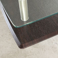 【軒先渡し】あずま工芸 ブリーズ ガラスリビングテーブル 幅1100×奥行550×高さ410mm ダークブラウン GLT-2320 1台（直送品）