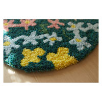 【アウトレット】スミノエ デザインライフ オハナバタケマット 45×70cm グリーン 4549781253039 1枚