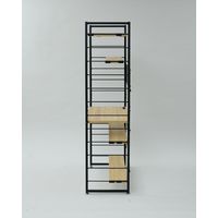 YAMAZEN ウッドシェルフデスク MWSD-1680E(OAK/SBK) 1台（直送品）