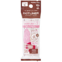 コクヨ テープのり ドットライナーフリック 詰め替えテープ ハート柄 しっかり貼るタイプ タ-D4970-06-1 1セット（10個）