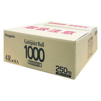 コンパクトロール 4R シングル 250m 芯無し 107mm幅 4902727009839 1ケース(8PC入り) 丸富製紙（直送品）