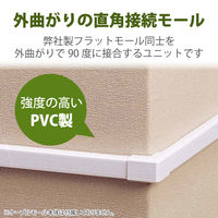 デズミ１号（外曲がり直角接続用・幅１７ＭＭ）／ホワイト