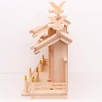 静岡木工 神棚 屋根違い三社(中) 4993896050012 1台（直送品）