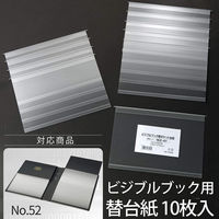 ライオン事務器 ビジブルブック 一覧式帳簿 替台紙 A5判カード用 No.52用 10枚入 16241 1パック