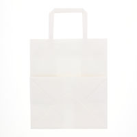 【紙袋】 Nフラットチャームバッグ 平手 220-2 白無地 003277431 1袋（50枚入）シモジマ